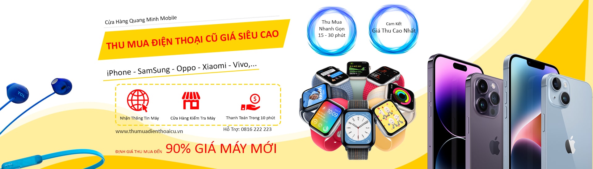 Thu mua điện thoại cũ giá cao - Quang Minh Mobile